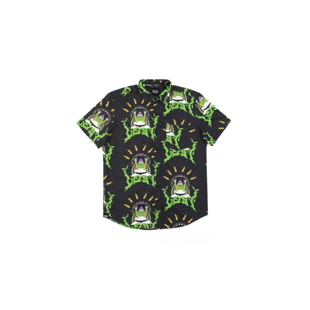 Camiseta Prada Manga Curta Com Detalhe Verde -Preta
