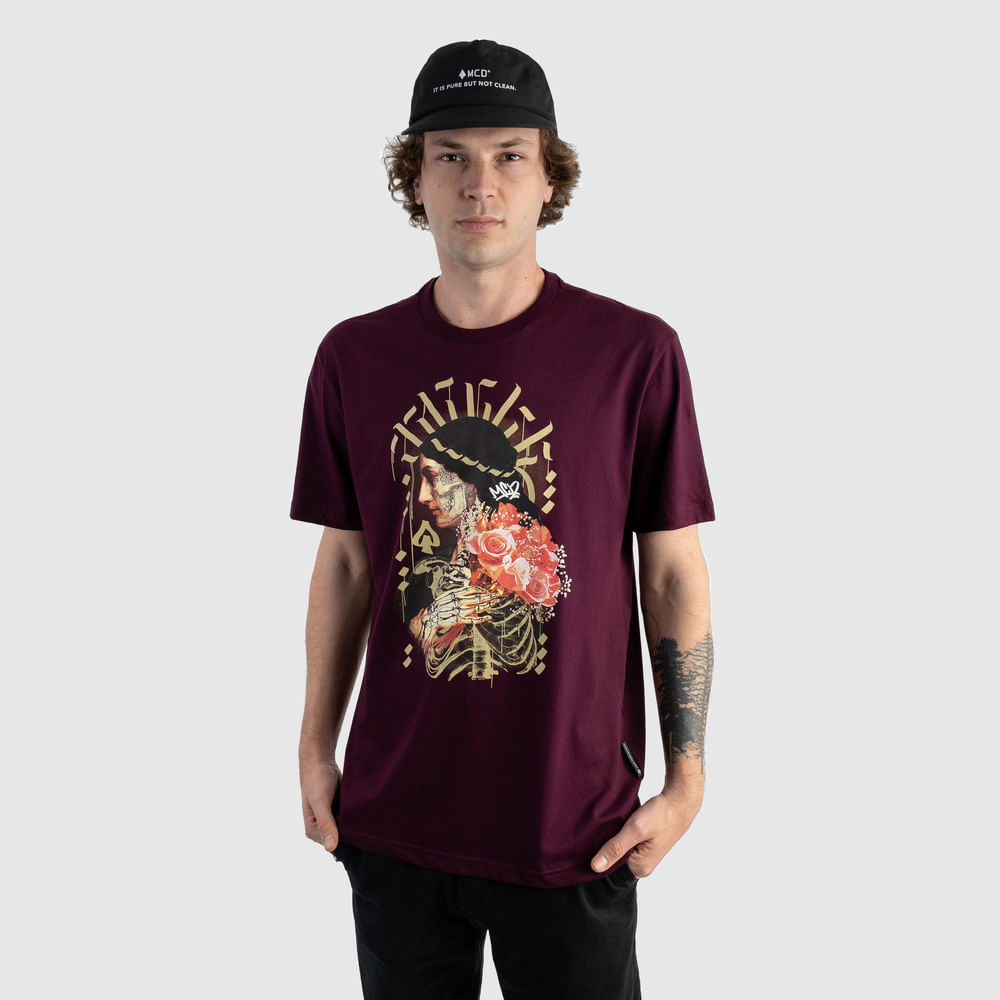 Camiseta Regular MCD Skull Santa