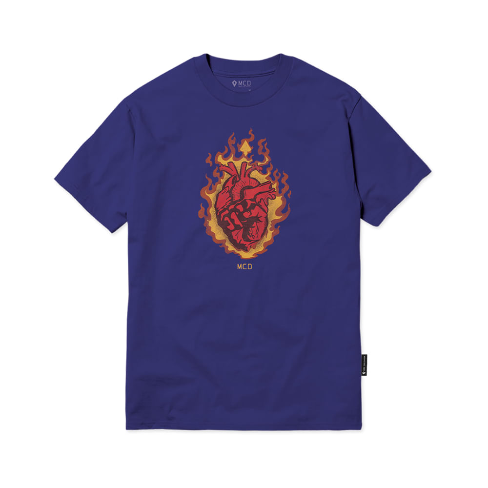 Camiseta Regular MCD Corazón En Llamas
