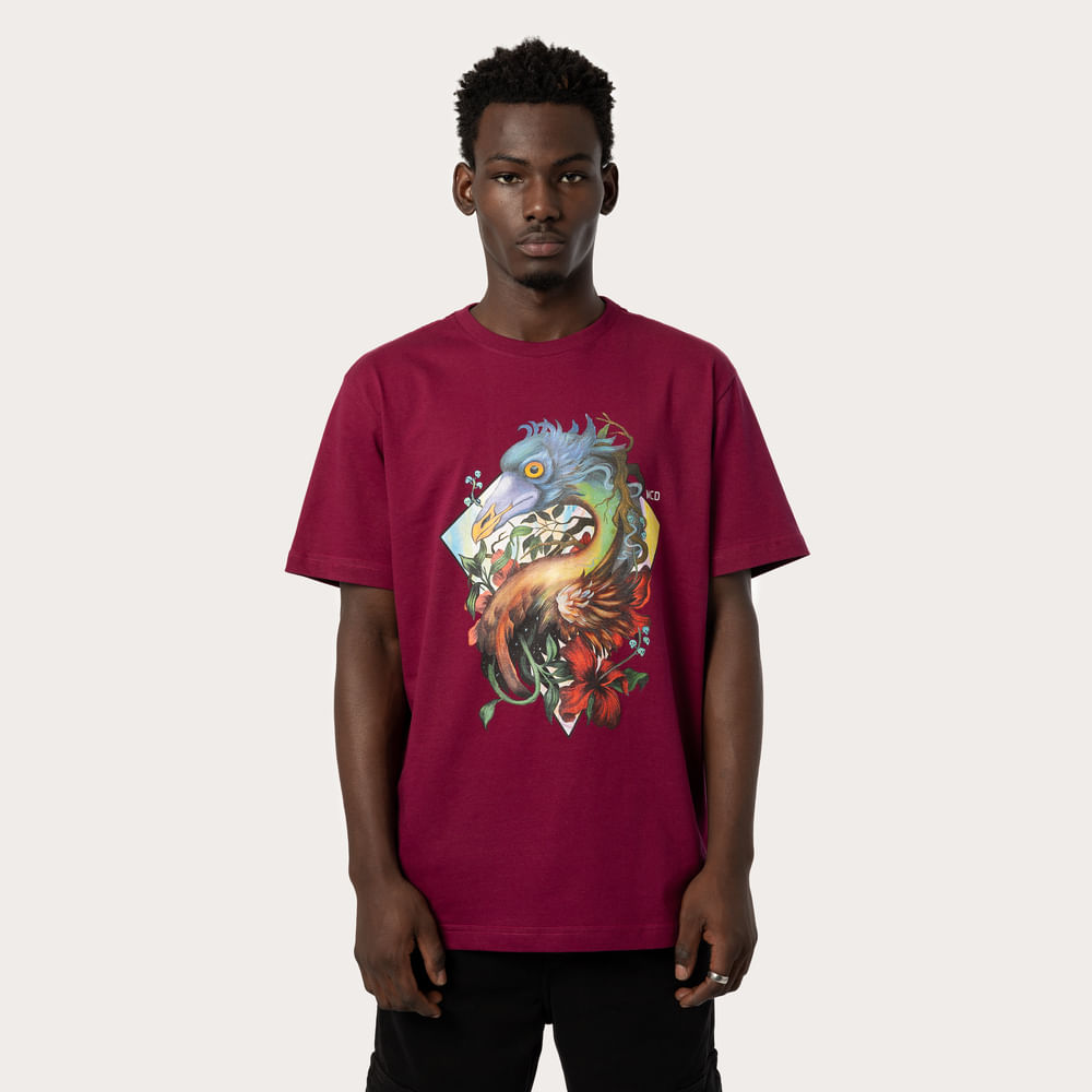 Camiseta Regular MCD Pipa Pássaro Bailon