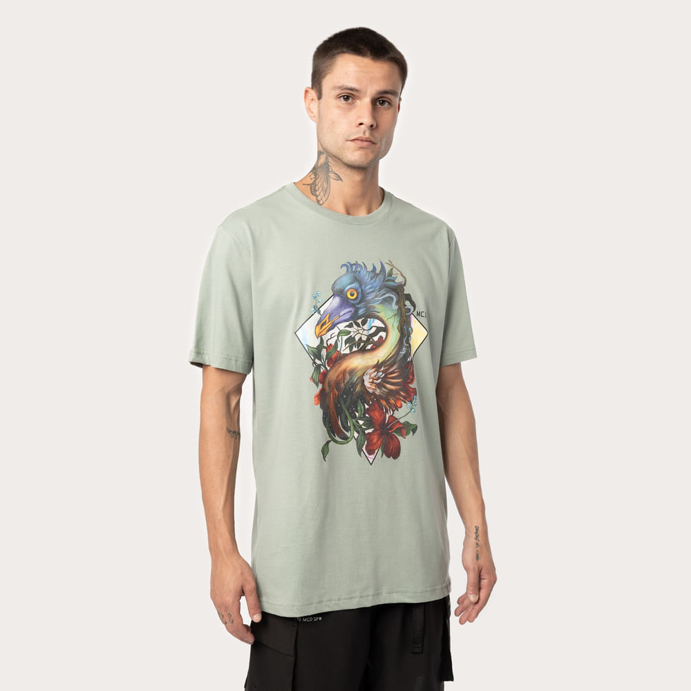 Camiseta Regular MCD Pipa Pássaro Bailon
