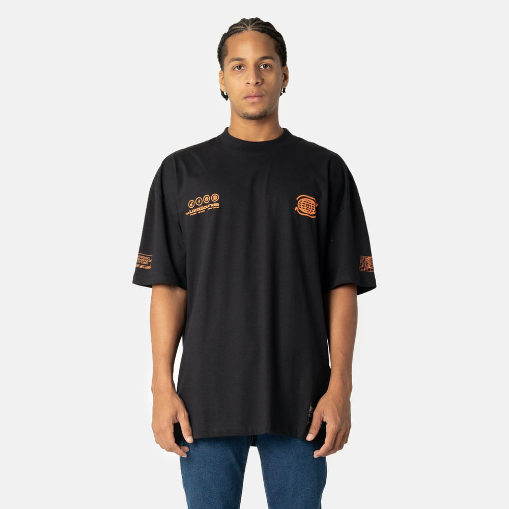 T-Shirt-Lost-Sounds-Grid-Preto