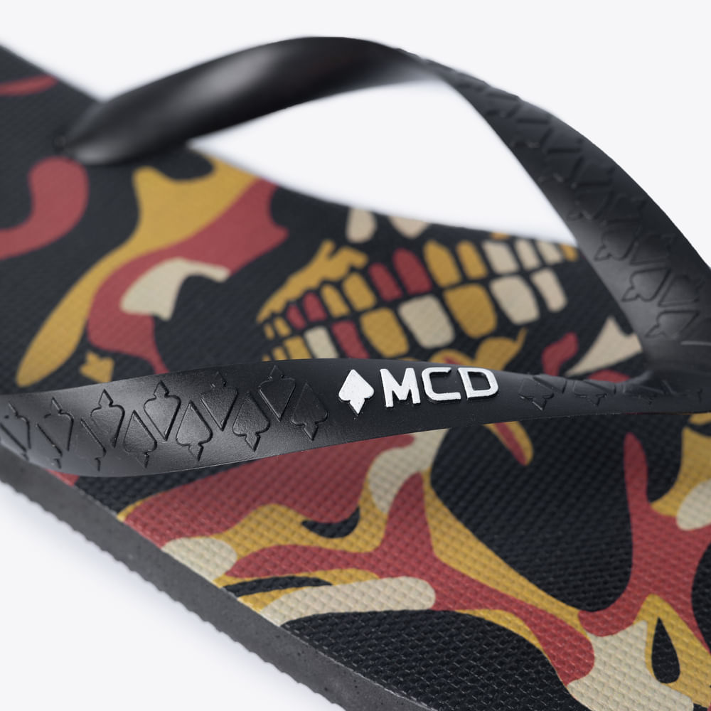 Chinelo De Dedo MCD Camuflado Caveira