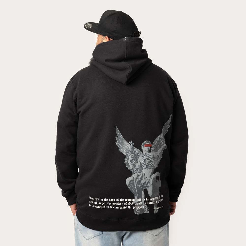 Moletom Canguru Fechado MCD Anjo Oversized
