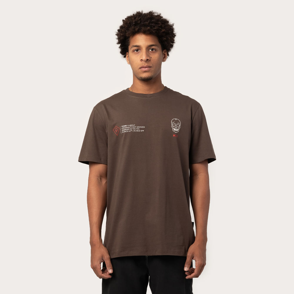 Camiseta Regular MCD Texto Caveira