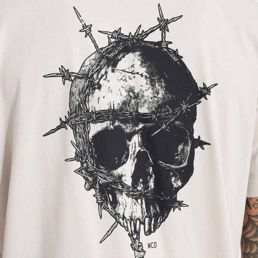 Camiseta Regular MCD Caveira Arame